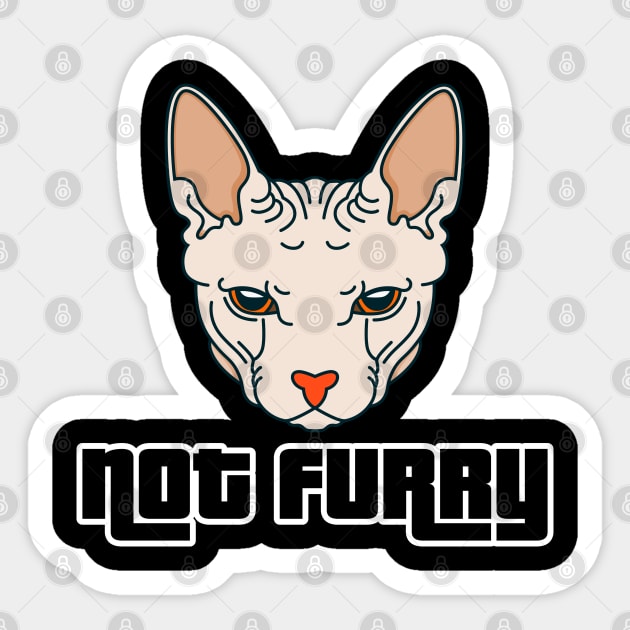 not furry Sticker by ruben vector designs